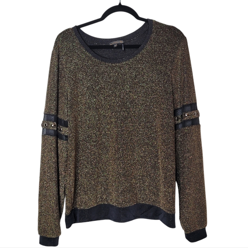 Jane & John Gold Womens Metallic Gold  Sweater Women’s Size XL